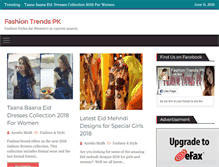 Tablet Screenshot of fashiontrendspk.com